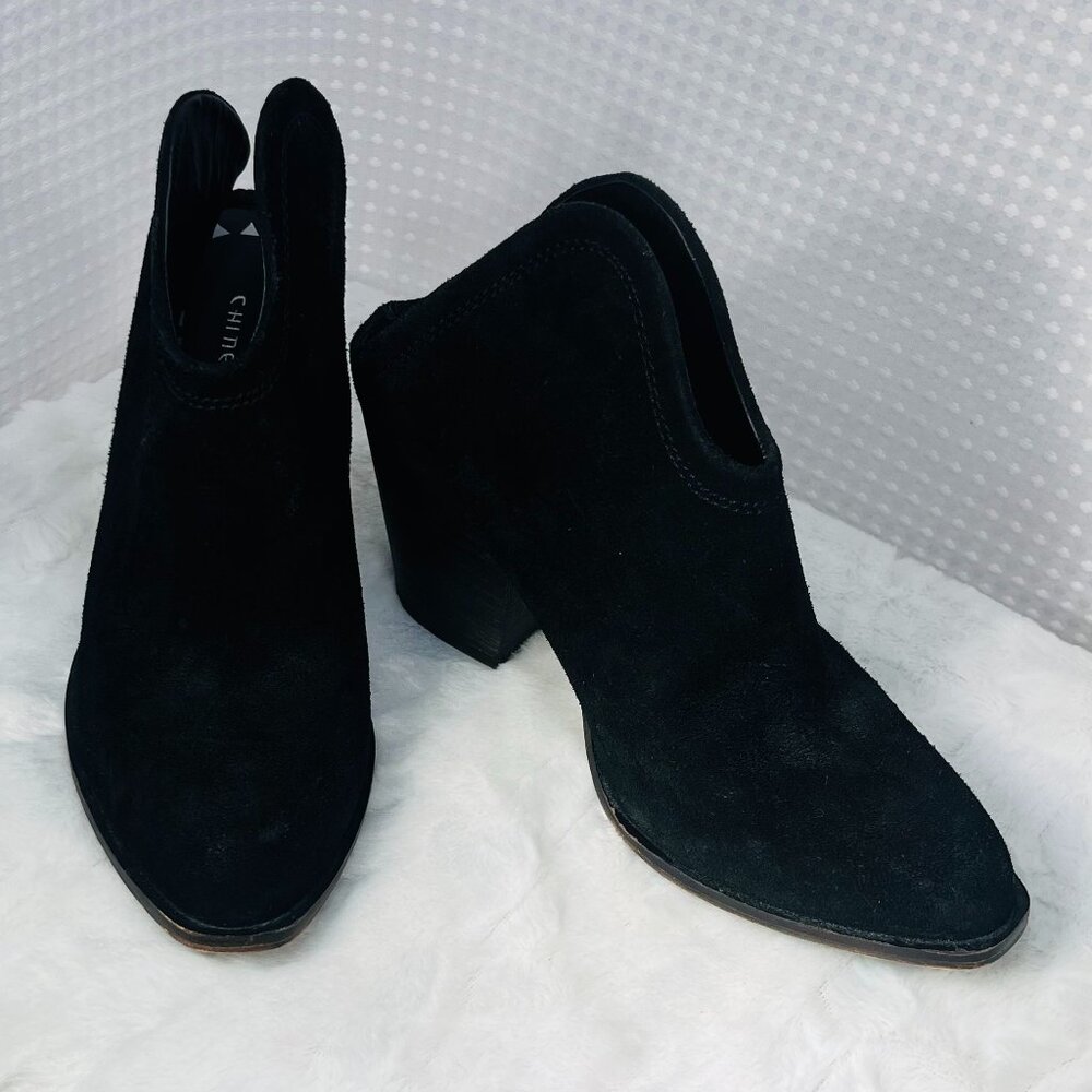 Chinese Laundry Kelso Split Suede Booties. Black size 7 - Picture 2 of 8